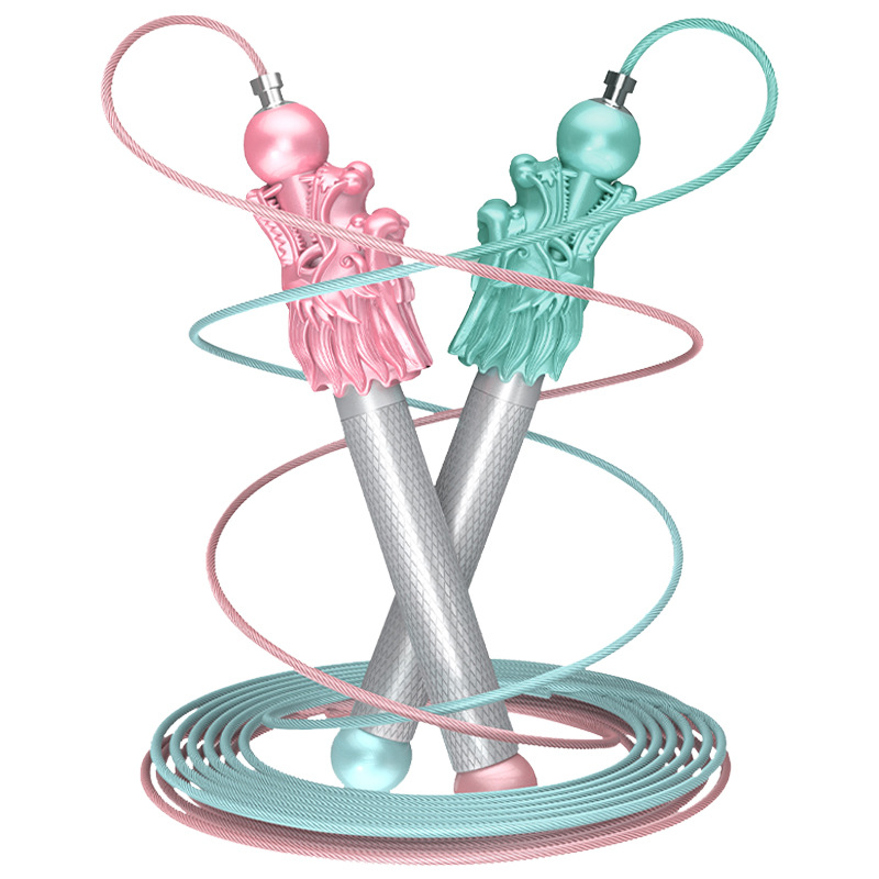 跳绳无绳室内两用铝柄轴承成人金属健身减肥负重钢丝绳学生室外|ms