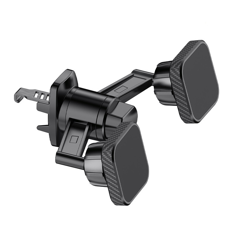 17mm Dual Ball Head Phone Holder with Automatic Locking Clamp, Magsafe Magnetic Air Vent Navigation Car Phone Holder