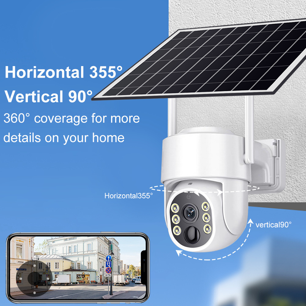 Graffiti tuya 3 millones de cámara de vigilancia solar de baja potencia 360 grados de rotación al aire libre impermeable vigilancia doméstica