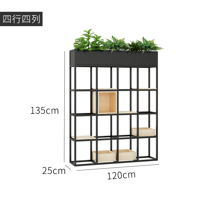 긴 120 * 너비 25 * 높이 135cm 나무 상자 파티션 로그 색상