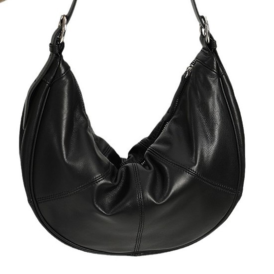 Genuine Leather Women's Cloud Bag, Niche Design Underarm Bag, High-End Large Capacity Crossbody Bag, Versatile - Thumbnail 5
