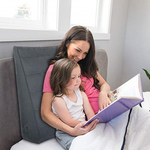 [in stock] Cross-border supply of inflatable flocking pillow home flocking backrest portable travel inflatable pillow triangle