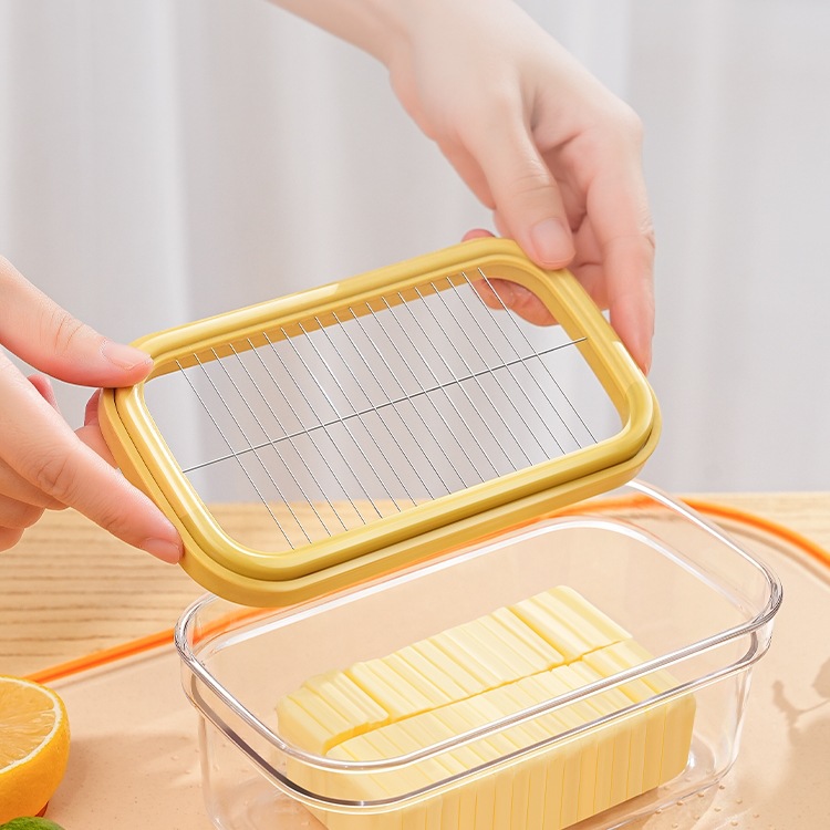 Nuevo producto Artistwooll caja de almacenamiento de corte de mantequilla sellado 500g con cubierta caja de subempaquetado a prueba de polvo queso rebanado