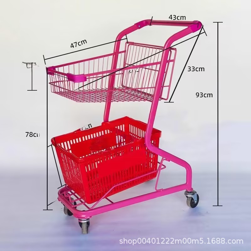 Carrito de compras de supermercado nuevo multifuncional carrito de compras carrito de compras doméstico propiedad carrito de compras almacén de carritos de manejo de camiones