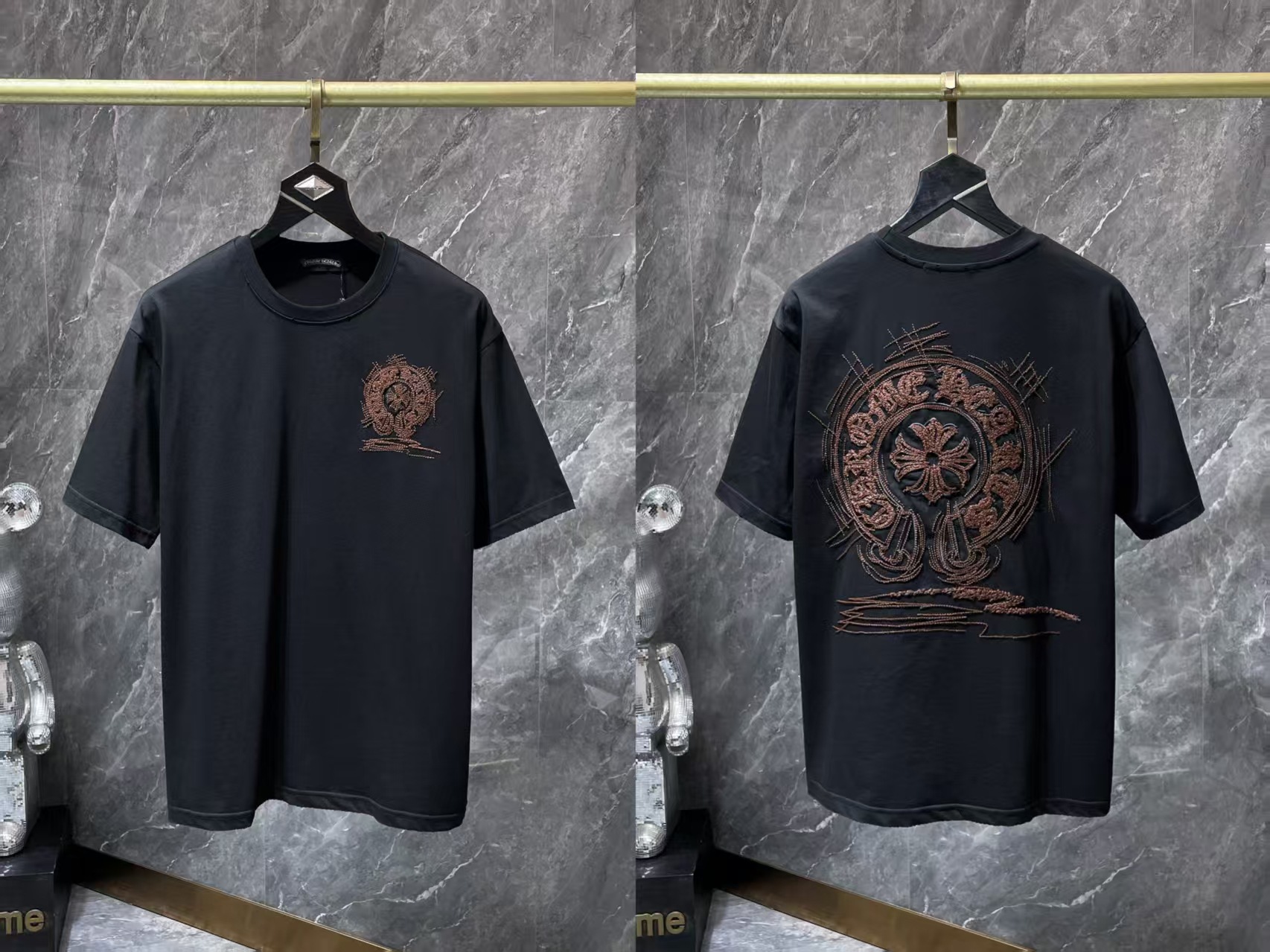 Chrome Heart 24 nuevo Crocodile de verano de moda europea y americana camiseta de manga corta para hombres y mujeres