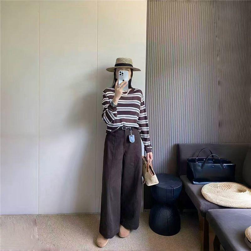显瘦休闲阔腿裤女欧洲站2025秋季新款时尚慵懒风宽松百搭九分裤子|undefined