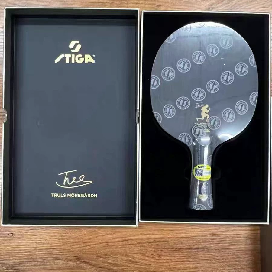Настольный теннис ракетка STIGA Cyber 7 Carbon Blade Cyber Gold Standard с весом, семиугольная карбоновая.
