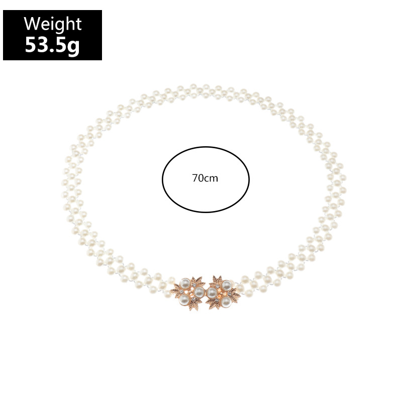 Korean New Pearls Round Waist Chain display picture 7