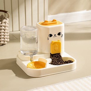 Cat Water Dispenser Cat Food Automatic Feeder All-in-One Water Feeder Cat Drinking Water Flow Cycle Pet Water Dispenser