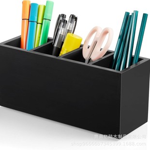Wooden Pen Storage Box Wooden Pen Storage Box Wholesale Simple Multifunctional Square Office Supplies Wooden Pen Storage Box