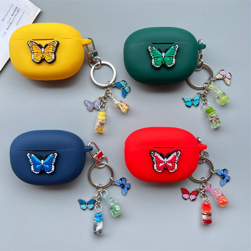 Applicable to vivo TWS 3e true wireless Bluetooth headset protective case silicone butterfly cartoon charging case soft case Applicable to vivo TWS 3e true wireless Bluetooth headset protective case silicone butterfly cartoon charging case soft case