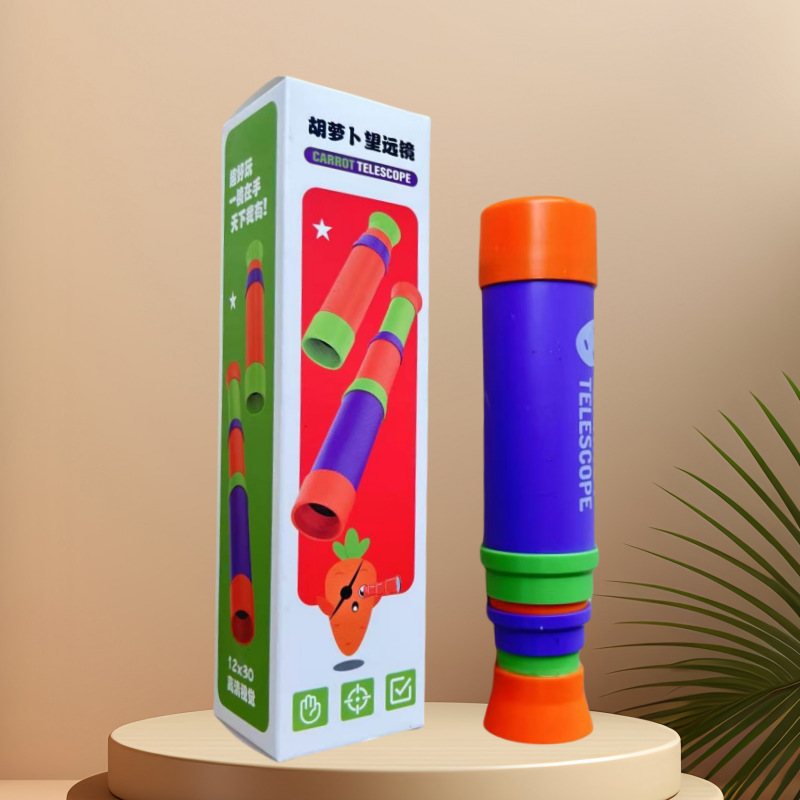 Telescopio de rábanos retráctil enfoque 8 veces telescopio HD mini juguete especial para niños ciencia y educación puzzle