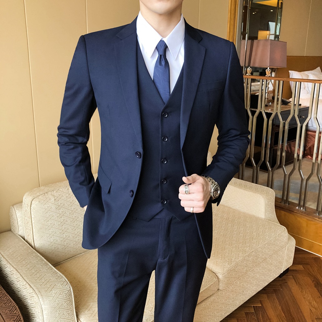 Traje traje chaqueta de los Hombres estilo coreano SLIM-Fit dama de honor novio boda negocios casual profesional ropa formal traje pequeño hombres
