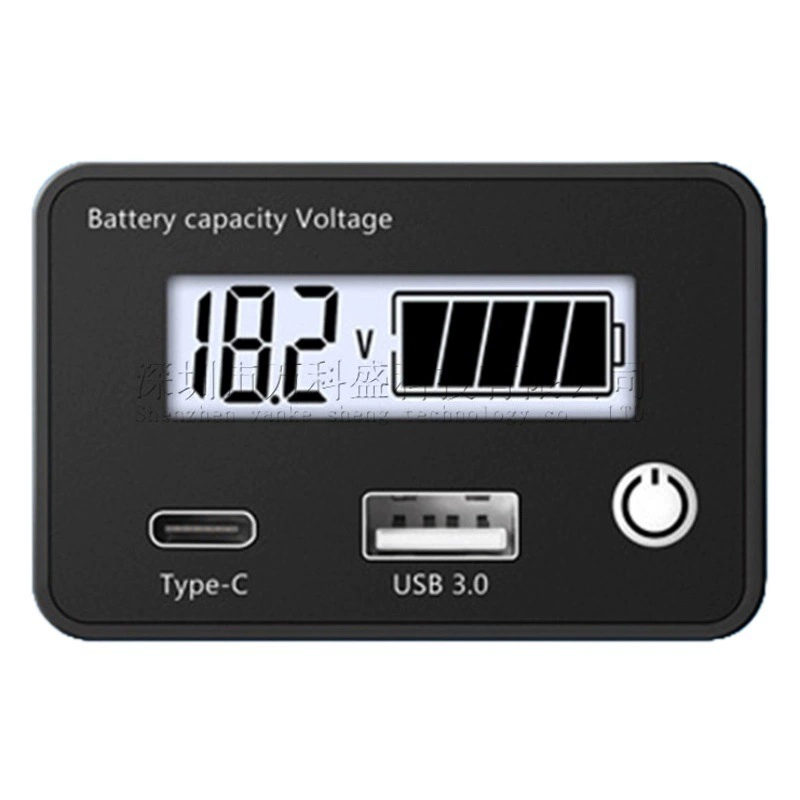 ЖК-напряжение, процент мощности, свинцово-кислотная литиевая батарея, Универсальный двойной USB, автомобильная быстрая зарядка, 12 В/24 В, цифровой дисплей, измеритель