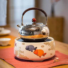 新款龙隐斋电陶炉煮茶器 静音家用迷你小型台式泡茶炉漆器好多鱼