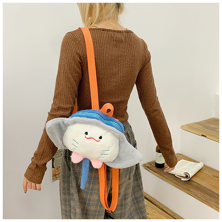 Cartoon plush toy backpack, new autumn and winter style, cute and girlish girl backpack, fashionable storage small backpack wholesale undefined