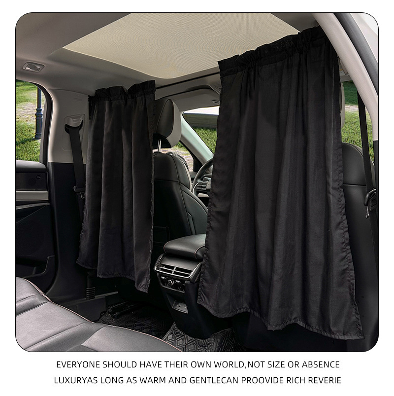 Cross-Border Simple Car Partition Curtain Summer Car Push-Pull Sun Protection and Heat Insulation Sunshade Creative Car Privacy Curtain