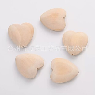 DIY Jewelry Accessories Original Wood Color Pure Handmade Wooden Peach Heart Hanging Patch Love Decorative Wood Personality Creative