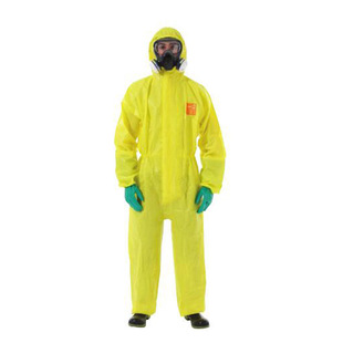 Weihujia Mc3000 Acid and Alkali Resistant Hooded One-Piece Lightweight Chemical Protective Clothing Chemical Protective Clothing Agent Qualification
