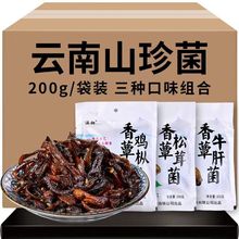 香辣鸡枞菌袋装即食油炸松茸菌零食牛肝菌云南特产批发下饭菜散装