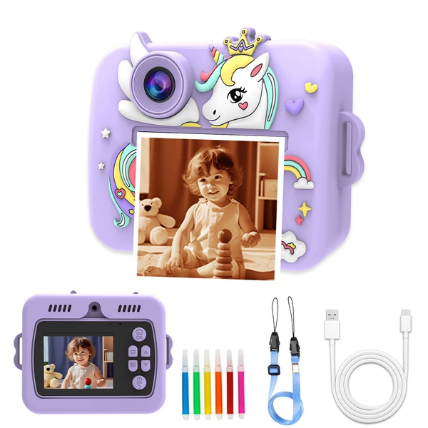 Purple Unicorn [Color Print] Orange + No Card
