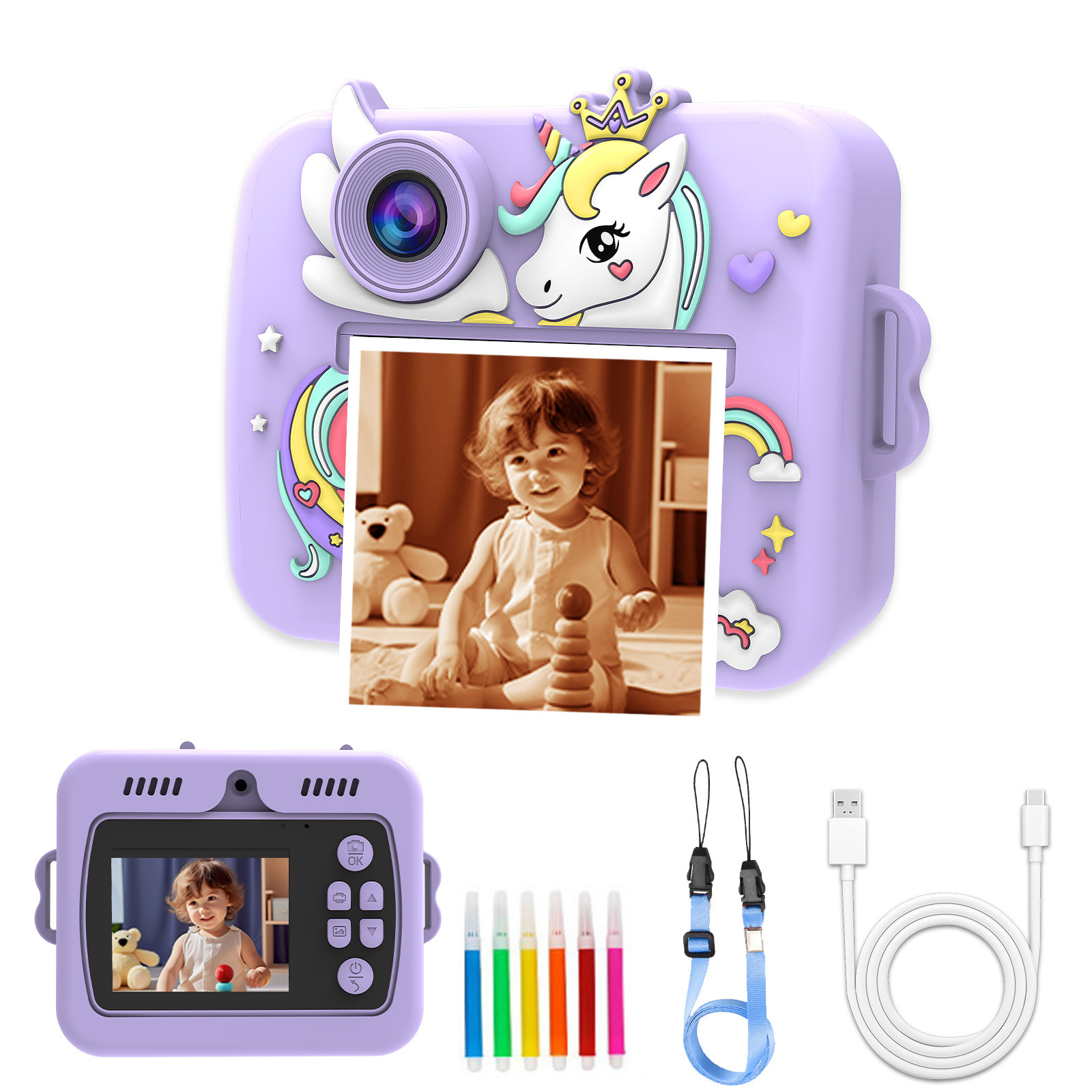 (Cross-border trading), polaroid, cartoon camera