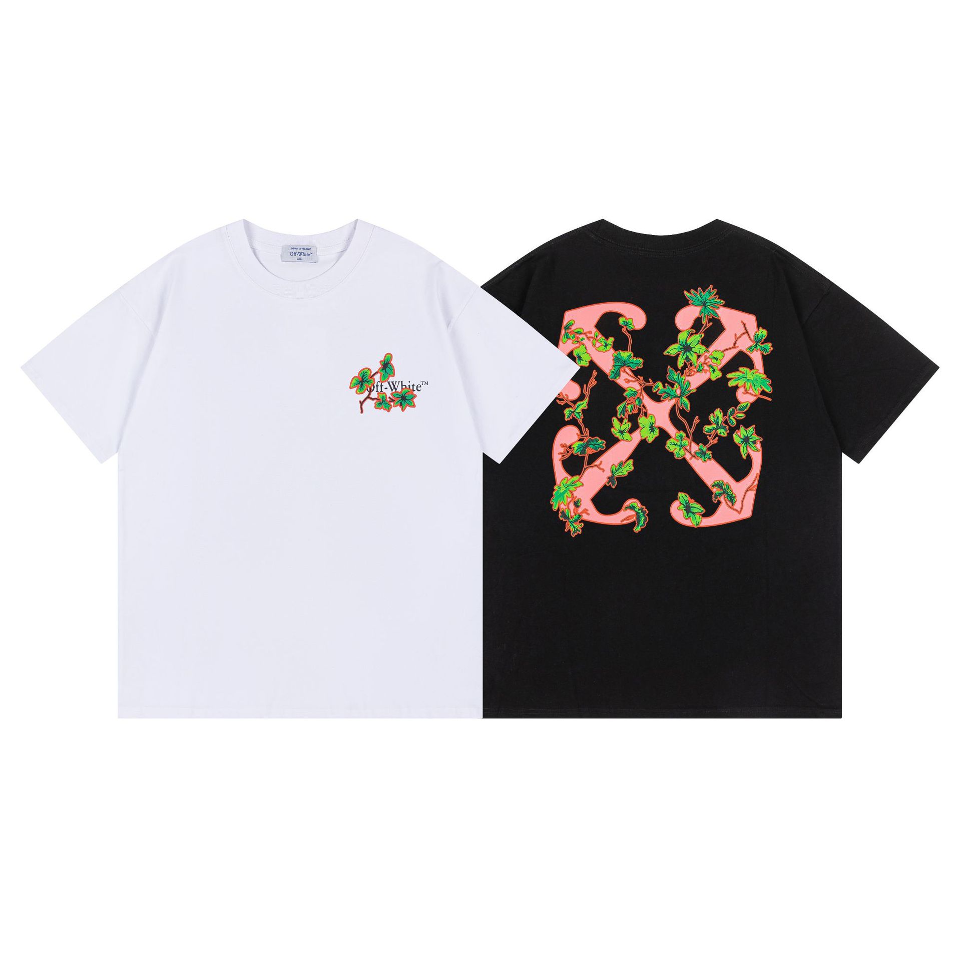 Camiseta de Algodón de Manga Corta con Estampado de Flecha, Corte Holgado | Diseño Transpirable