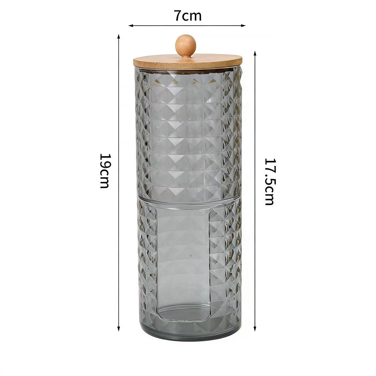 [Tienda de fábrica gris transparente] caja de almacenamiento de algodón acrílico se puede superponer portátil permeable a la ceniza para el almacenamiento de maquillaje doméstico