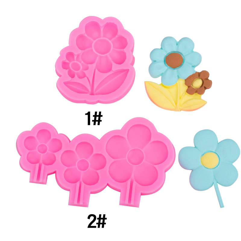 Forma de La Flor linda del molde del silicón decoración para hornear creativo Lollipop chocolate fondant cake molde