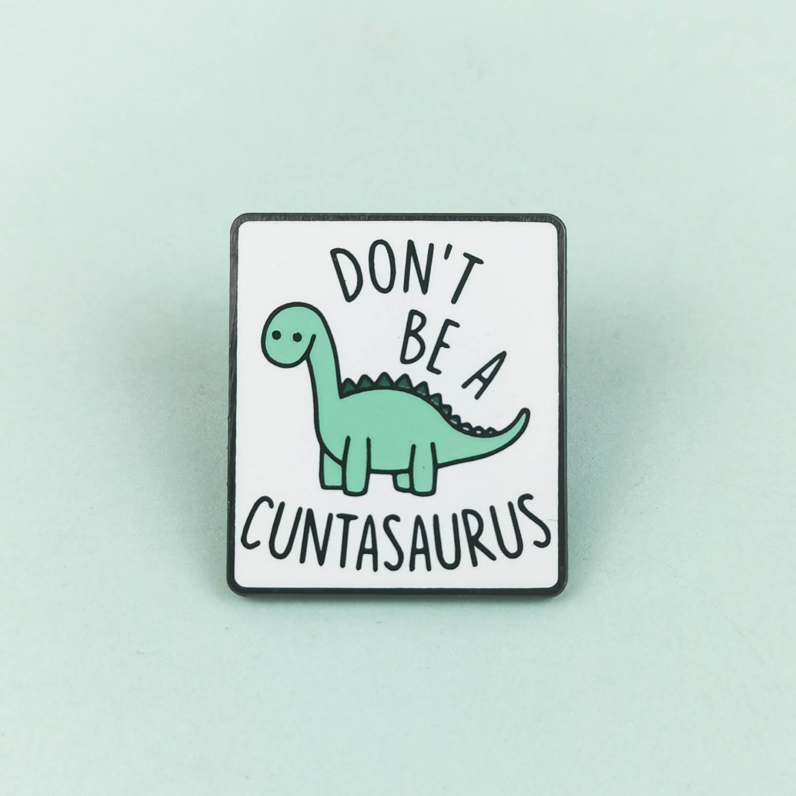 Lindo broche geométrico de dinosaurio Moda Oración inglesa Accesorios de todo fósforo Insignias Hombres y mujeres Aleación Fijo Pin decorativo