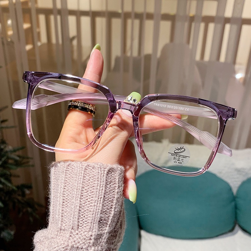Korean version of the new transparent box round box big frame TR90…