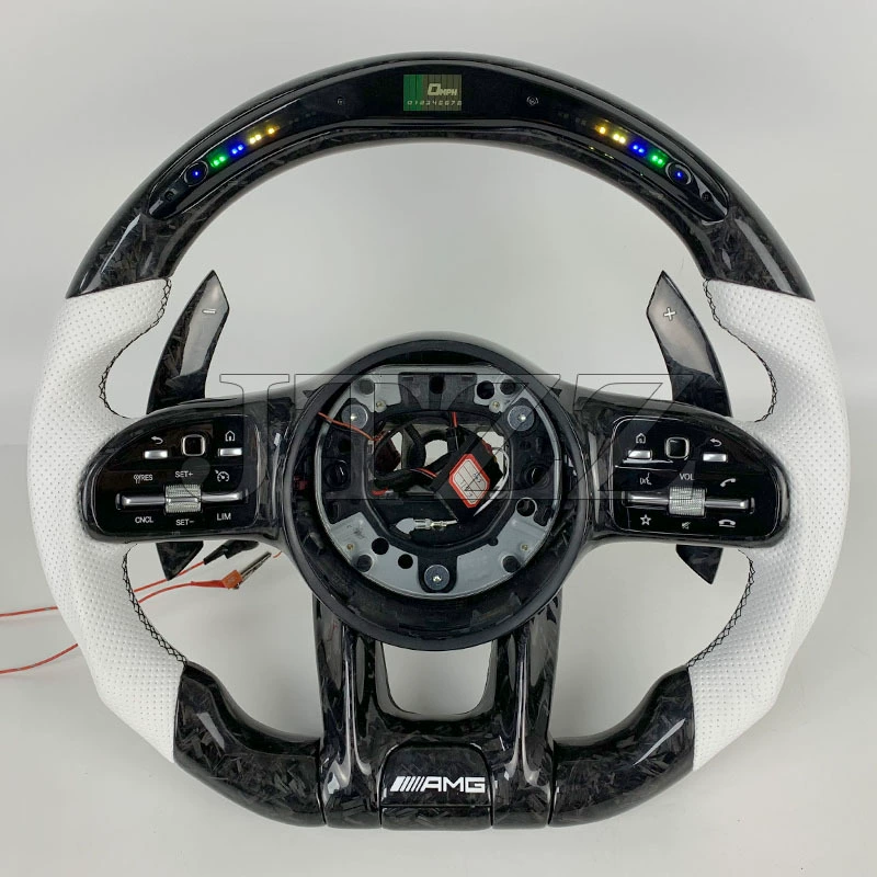 Подходит для Mercedes‑Benz AMG W205 W204, старые и новые, с LED и меховой отделкой, карбоновый руль