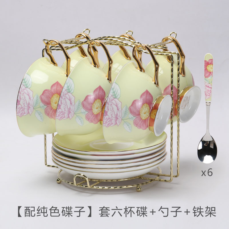 China de hueso taza de café y platillo traje hogar europeo lujo británico tarde té Taza de cerámica juego de té caja de regalo traje