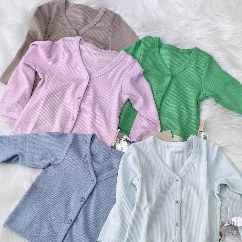 Летний комфортный элитный детский длинный рукав для мужчин и женщин, кардиган, новый цвет, предпродажа