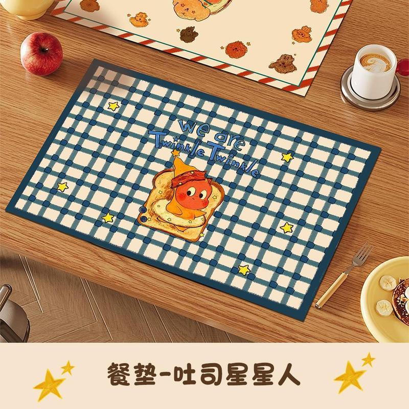 餐垫可爱星星人防油防水防烫隔热垫免洗可擦桌面保护垫儿童午餐垫|undefined