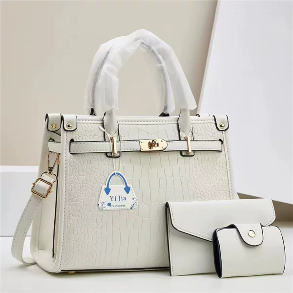 Handbag bag new stone grain mother bag solid color trend design foreign trade Taizhou women's bag cross-border bags