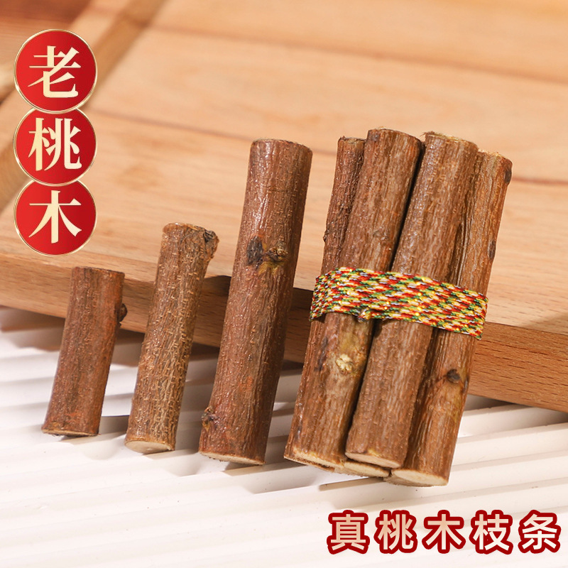 Natural Peach Wood Stick Southeast Branch Multicolored Rope Peach Wood Log Peach Branch Portable Bedside Household Peach Wood Branch