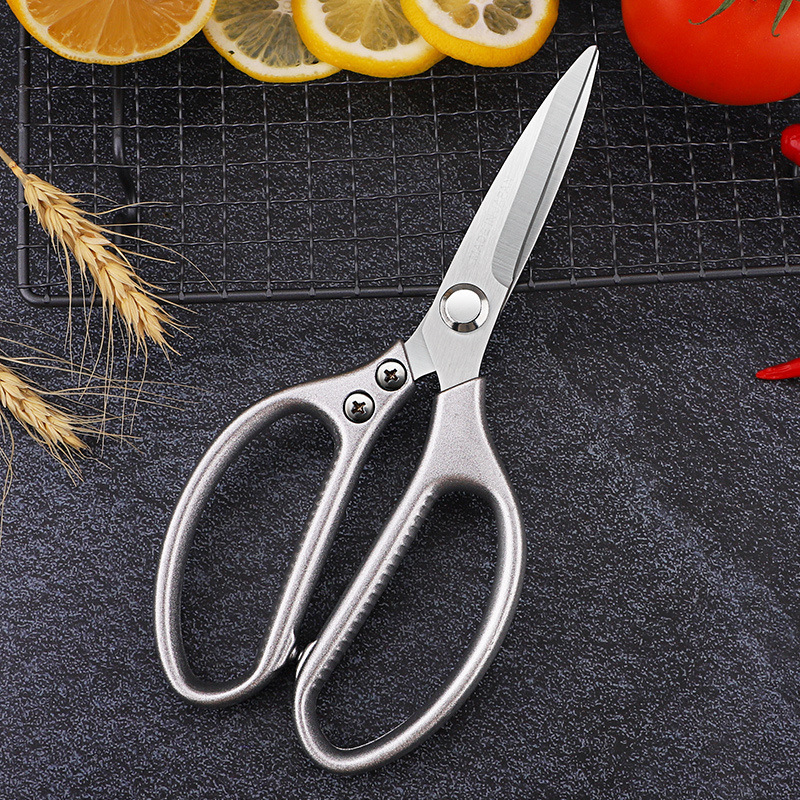 Tijeras de cocina de acero inoxidable doméstica, tijeras de hueso de pollo, tijeras multifuncionales para matar peces, tijeras de alimentos.