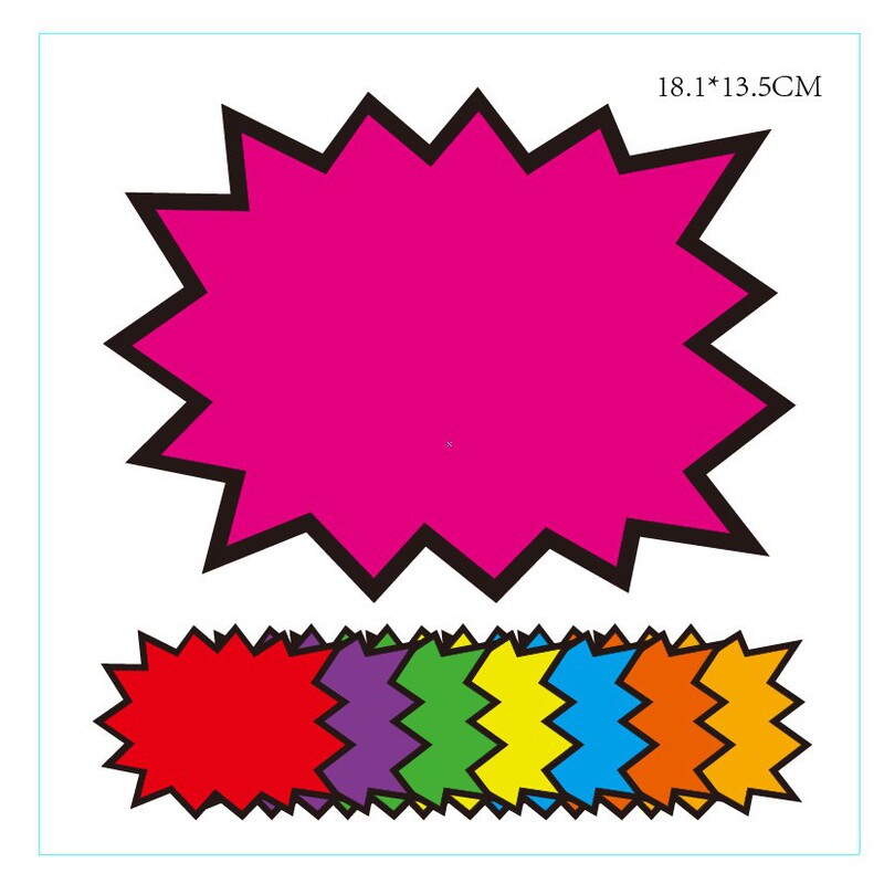 Medium fluorescent explosive sticker color price tag price tag POP advertising paper promotional activity price tag wholesale Medium fluorescent explosive sticker color price tag price tag POP advertising paper promotional activity price tag wholesale