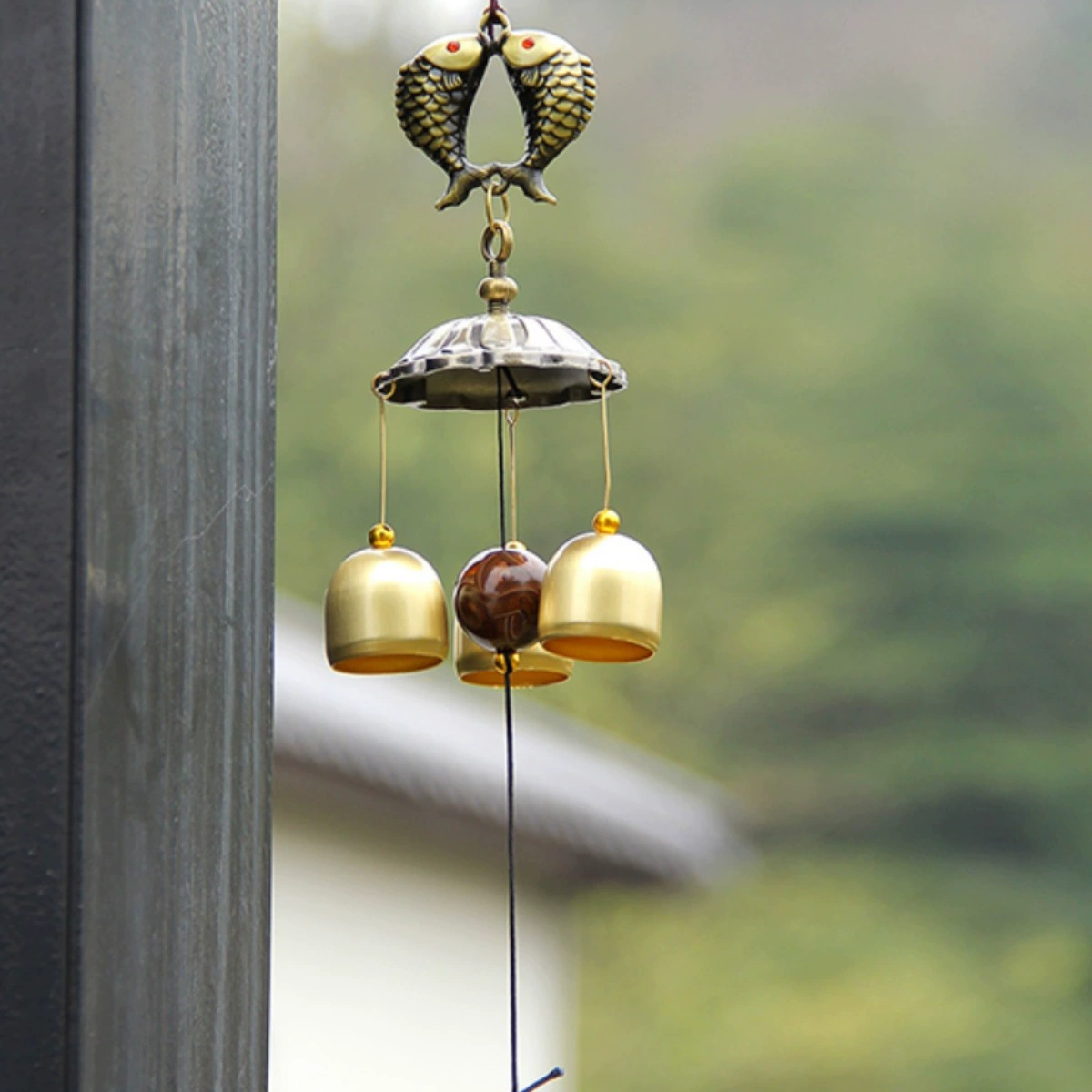 Ретро Kirin талисман металлический колокольчик подвеска медный колокольчик декоративный подарок домашний настенный подвесной дверной звонок