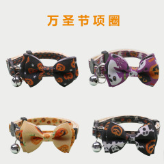 国境を越えた新商品ペットハロウィーン首輪蝶ネクタイ鈴首輪猫首輪リボン犬首輪メーカー直販