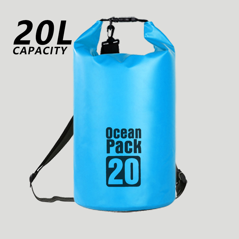 Mochila bandolera individual para exteriores, bolsa de almacenamiento para la playa, equipo de rafting, bolsa impermeable y gruesa para la playa