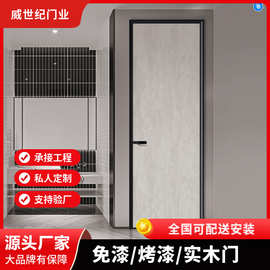 免漆木门卧室门入户门酒店门wpc木门平开单开门实木复合轻奢出口