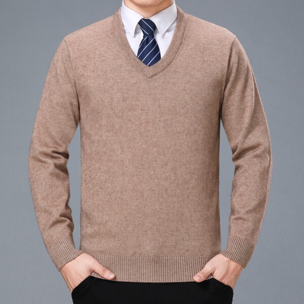 Winter woolen solid color cashmere knitted sweater