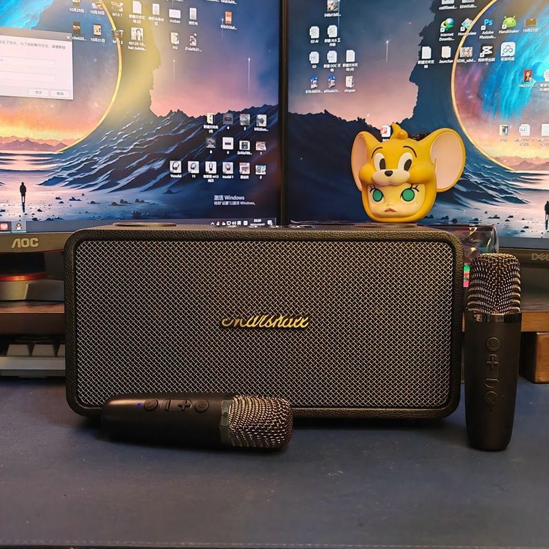 クロスボーダー新大馬M28家庭用ダブルマイクレトロ木製皮革30wステレオbluetooth屋外スピーカー|undefined