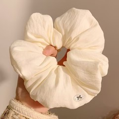 高級パフミルクイエロー大腸ヘアゴム女性用韓国風万能ヘッドバンドボールヘアロープヘッドバンド