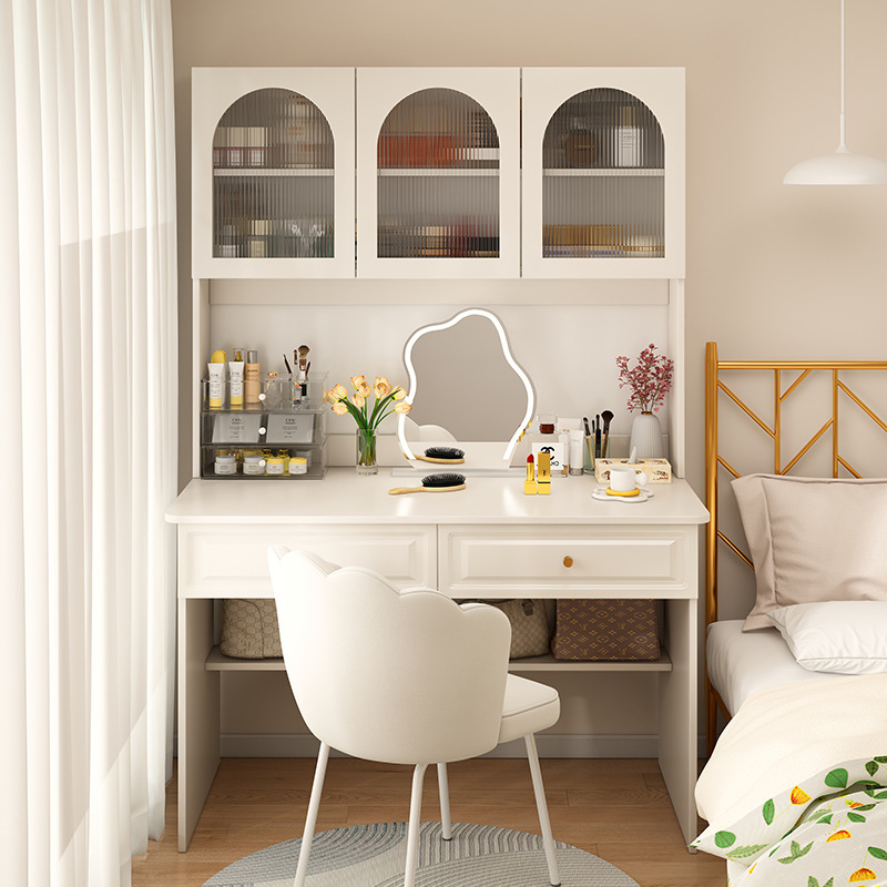 Comodín de escritorio, estante de escritorio, escritorio de maquillaje, escritorio de computadora doméstica para adultos, dormitorio de niñas moderno.