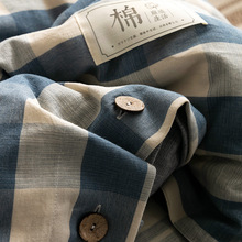 純棉a類自由棉紐扣被套三件套150×2米2.3水洗全棉被罩單件220240