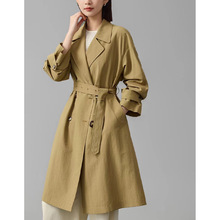 女式风衣女装韩版长款高级感宽松显瘦落肩袖高端外套2024春季新款