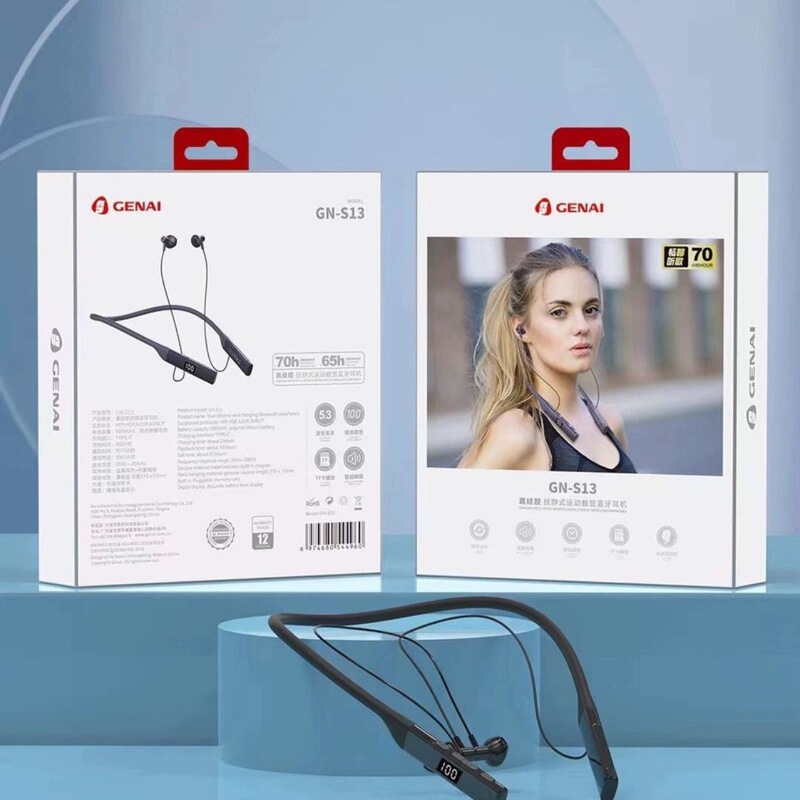 The 70 Hours of Digital Display Bluetooth Music》 Goai S13 Bluetooth Headset Wireless Pair of Ears with Microphone Universal Mobile Phone